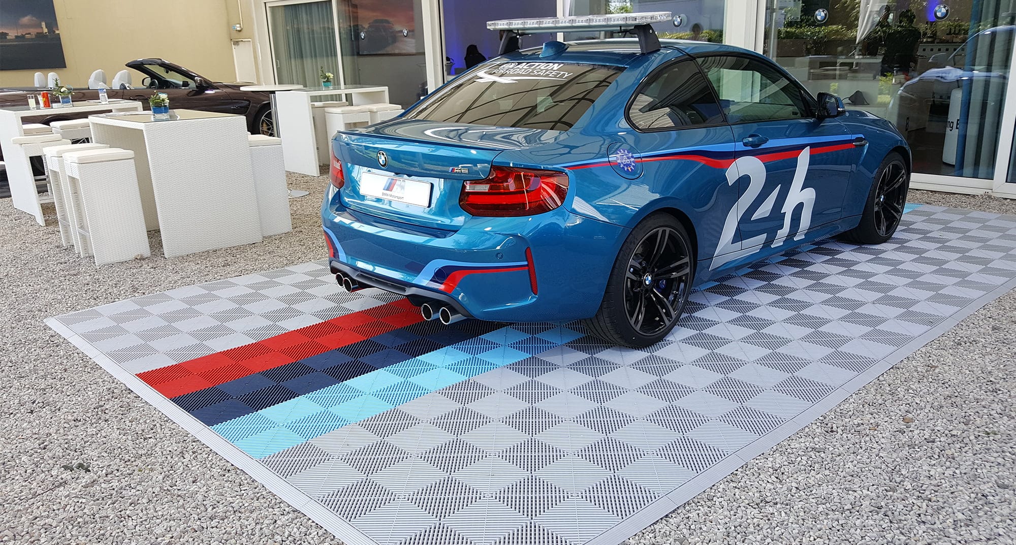 dalles de sol Polydal lounge bmw 24h du mans