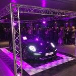 tapis de sol pour lancement evenementiel Porsche