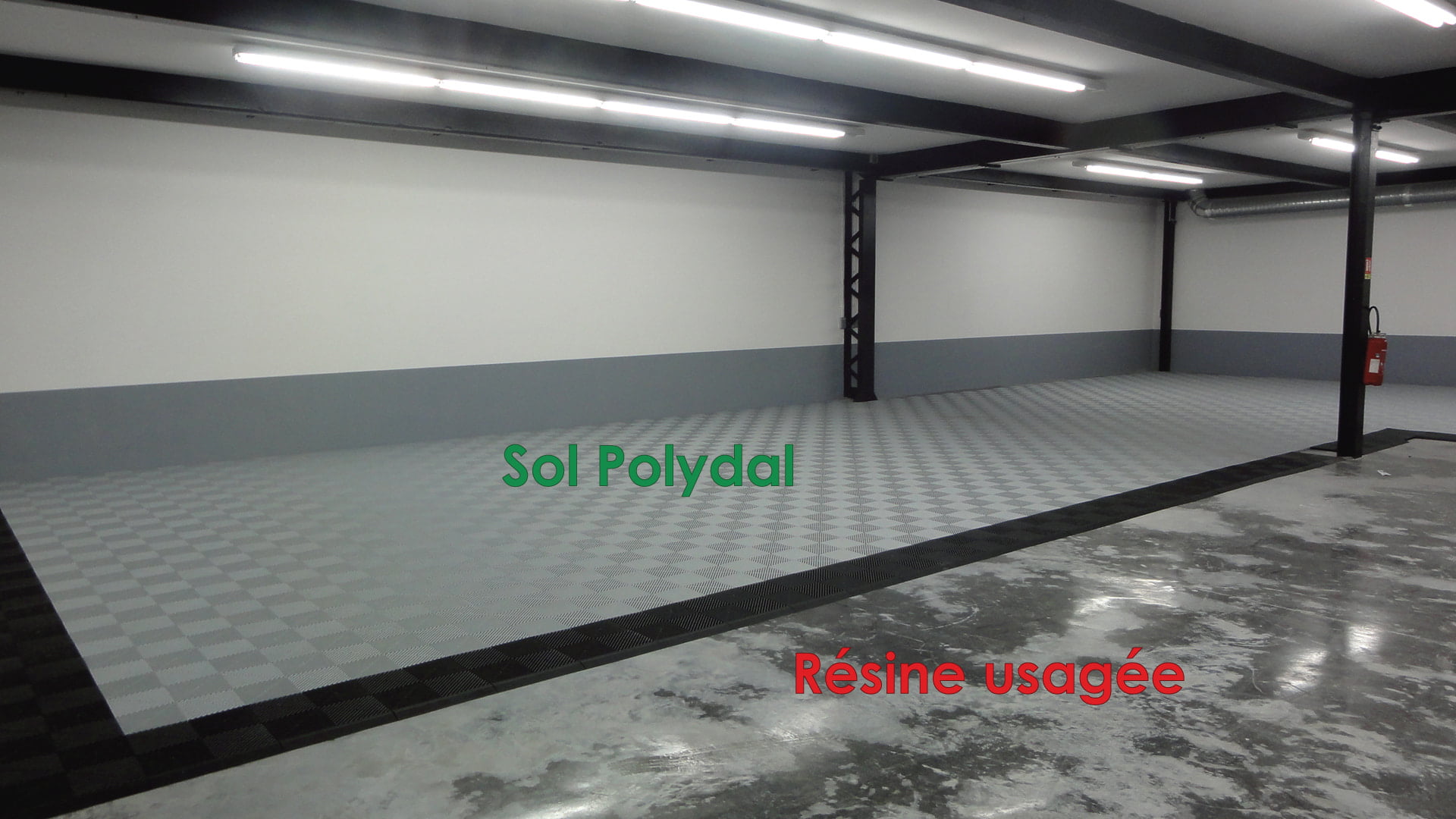 Dalles PVC pour SOL Garage Atelier - Traitement Hydrocarbures